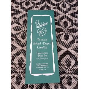 Vintage Patrician Hand Dipped Red Candles 12" Smokeless Dripless Full Box Of 12